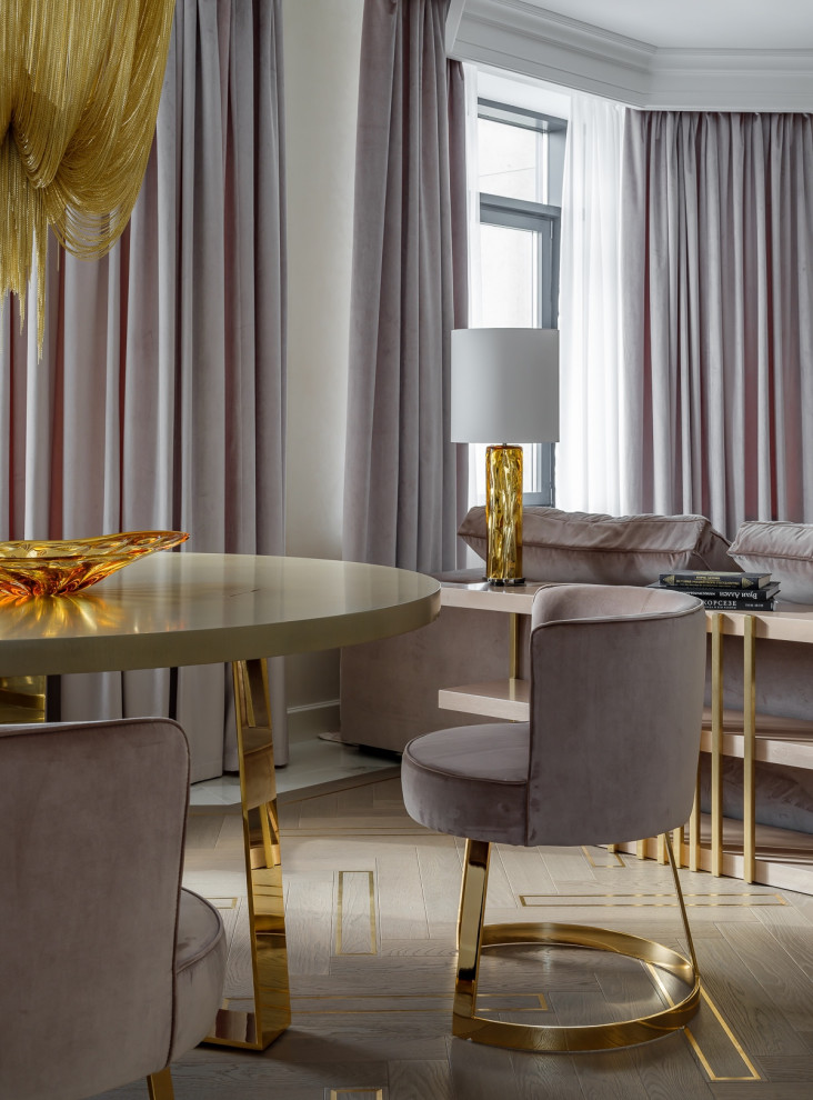 Люкс интерьер гостиной в Квартире 160 кв. м. в стиле Неоклассика