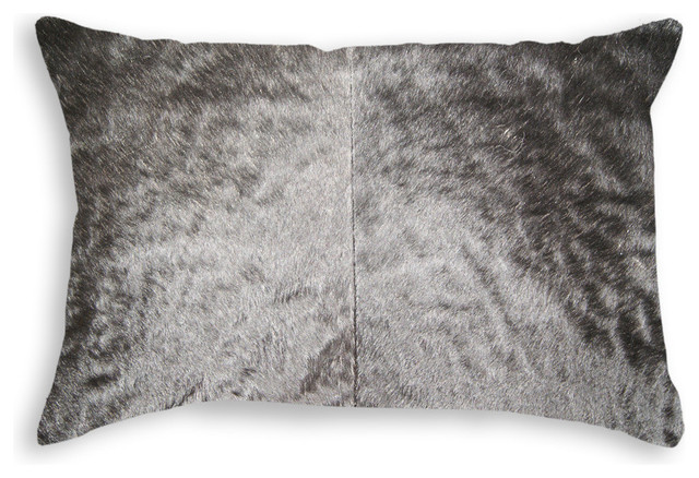 Natural Torino Cowhide Pillow 12 X20 Southwestern Decorative Natural Torino Cowhide Pillow 12 X20 Black