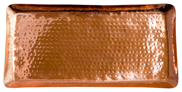 Rectangular Hammered Copper Tray