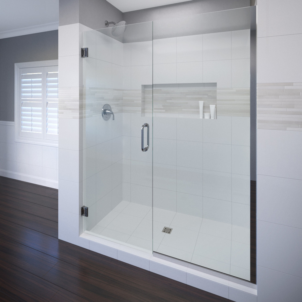 Celesta Shower Door, Fits 46.06-47", AquaGlideXP Clear Glass, Chrome