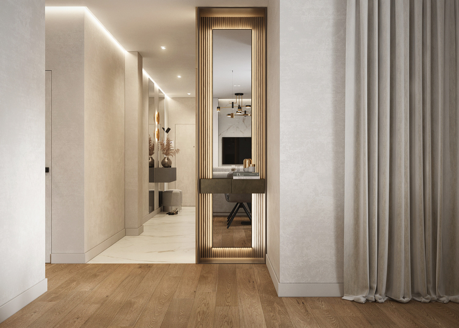 Элегантная современная трехкомнатная квартира