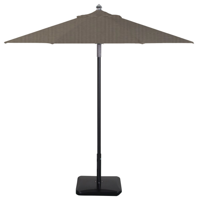 9' Round Double Pulley Commercial Contract Umbrella, Black