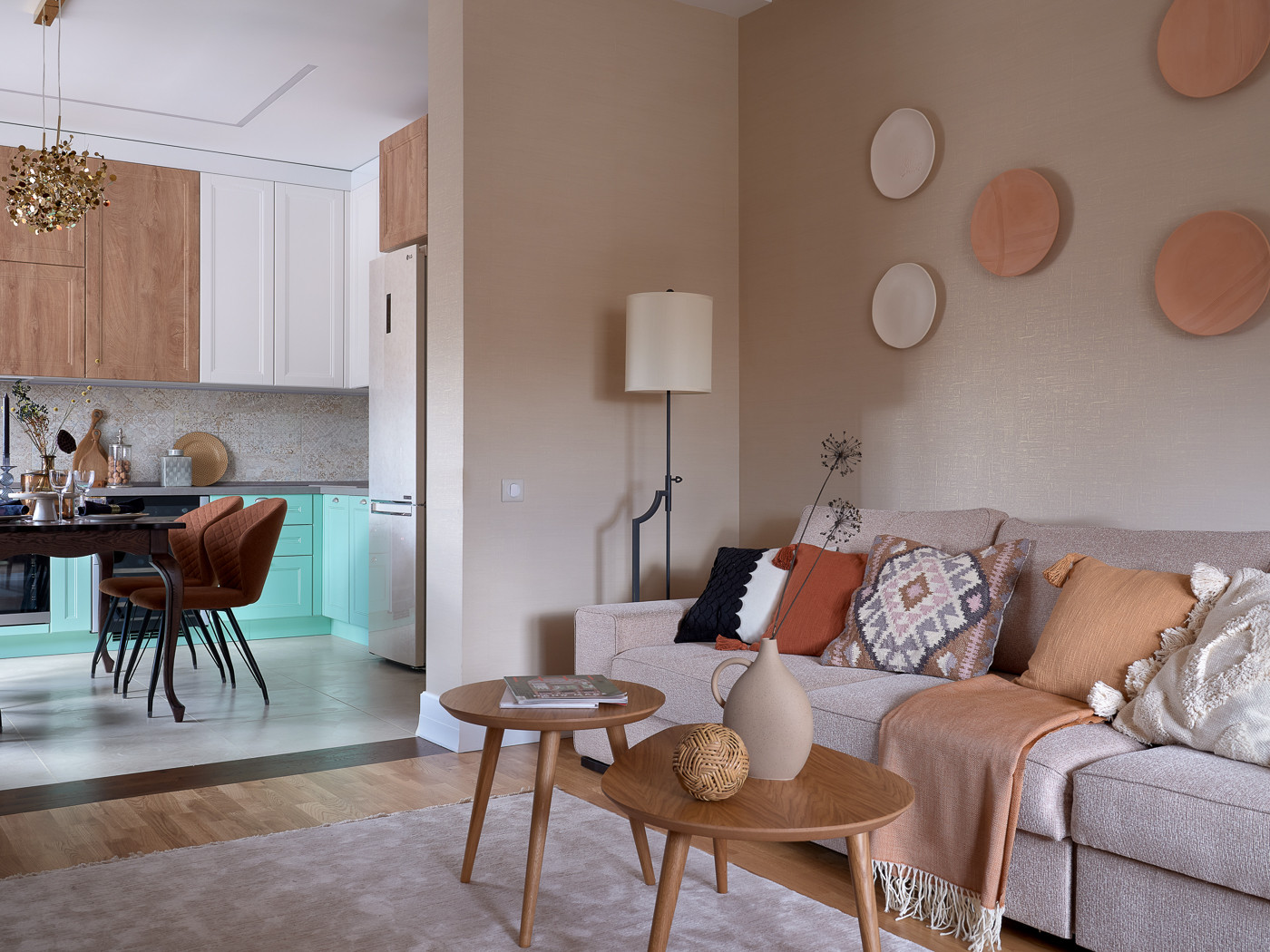 Реализованный проект гостиной в ЖК Черняховского.