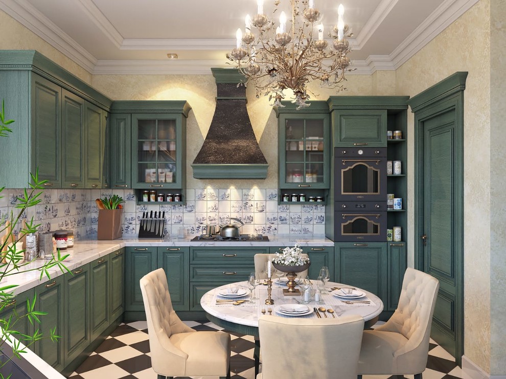 Кухня загородного дома