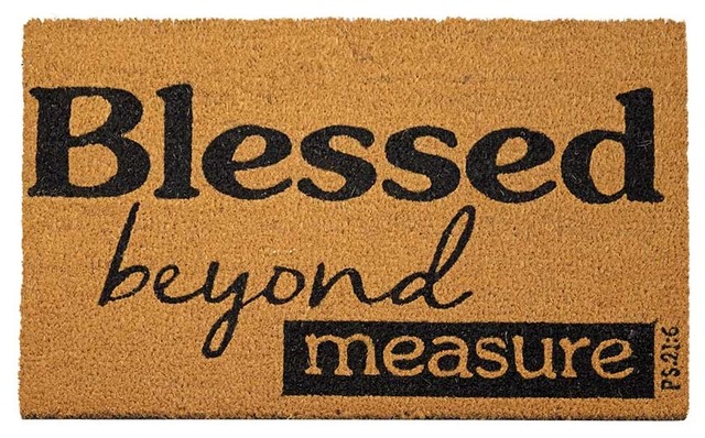 Doormat Blessed Psalm 21 6 Coconut Fiber 24 X16