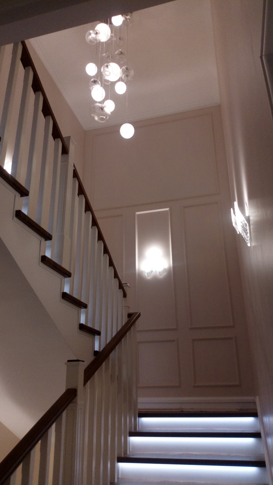 Облицовка бетонной лестницы в классическом стиле