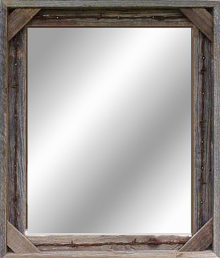 western barn wood mirror