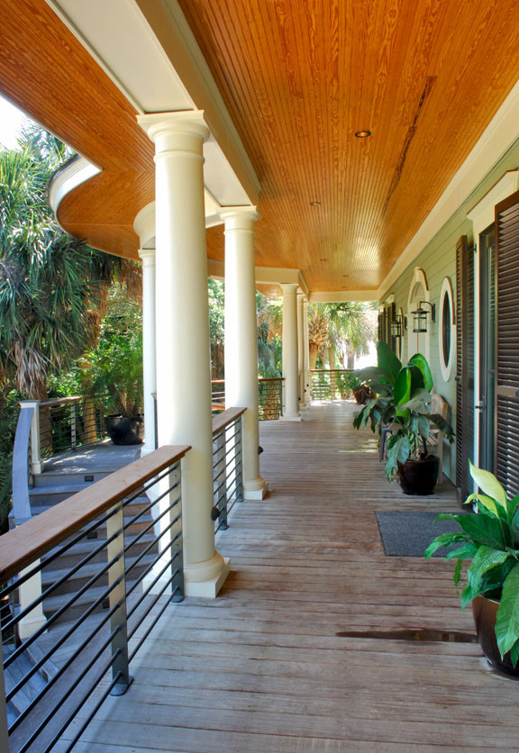 This is an example of a tropical verandah in Charleston.
