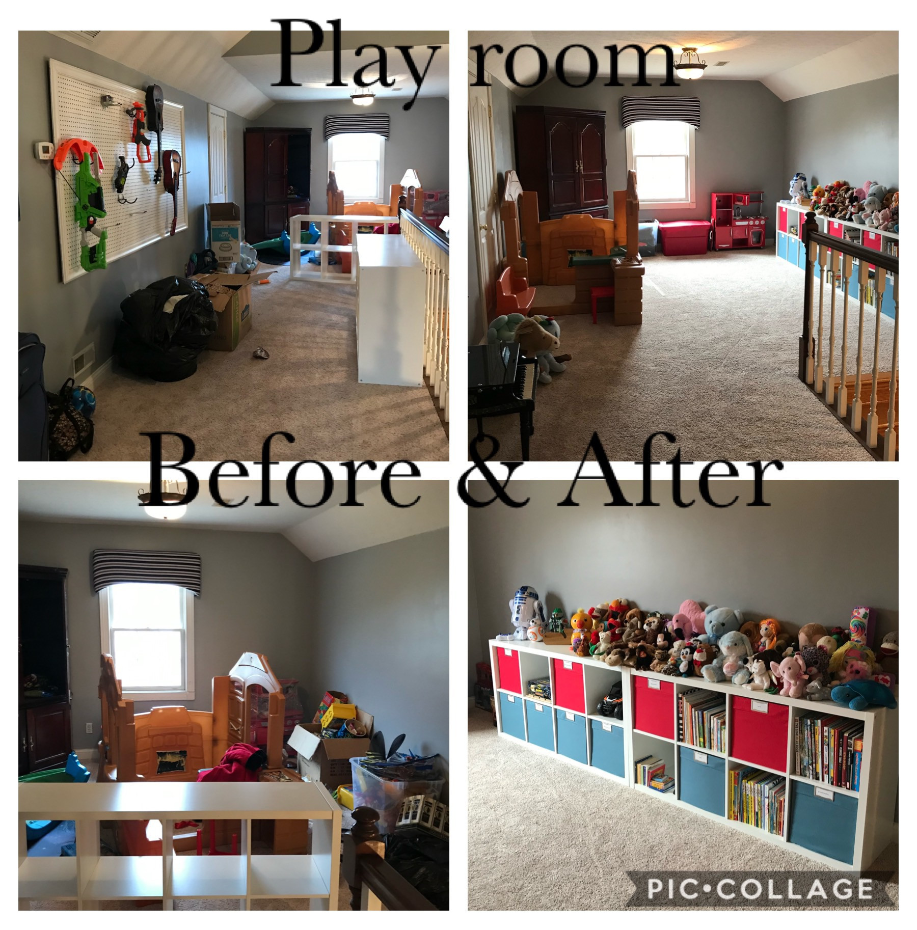 Playroom before and after