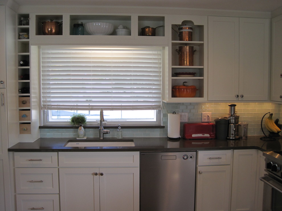 Mid-sized transitional kitchen photo in Denver