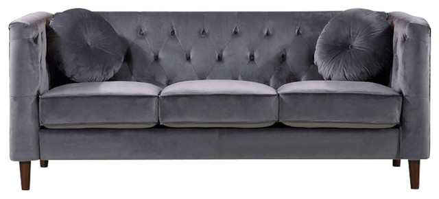 Kitts Clic Chesterfield Sofa Gray
