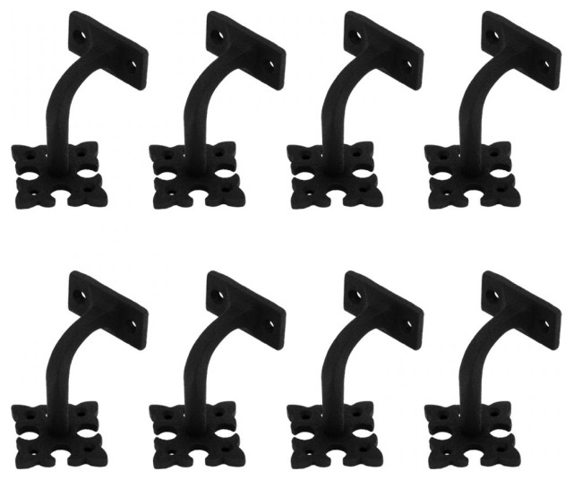 Stair Hand Rail Bracket Black Cast Pack of 8 | - Transitional ...