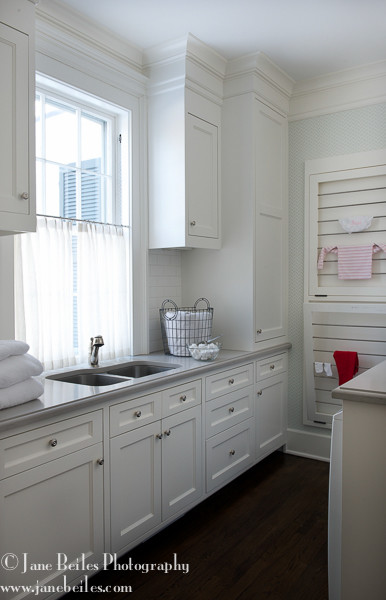 Traditional laundry room in New York.