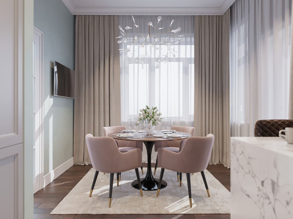 Кухня - столовая в частном доме в Подмосковье