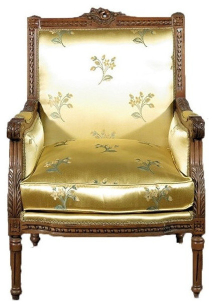 Consigned Vintage Solid Walnut Arm Chair With Yellow Fl Fabric Consigned Vintage Solid Walnut Arm Chair With Yellow Fl Fabric Upholstery