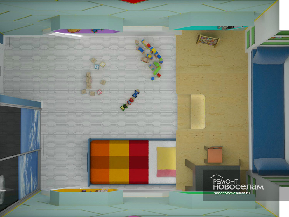 Дизайн проект детской комнаты / Вариант 1