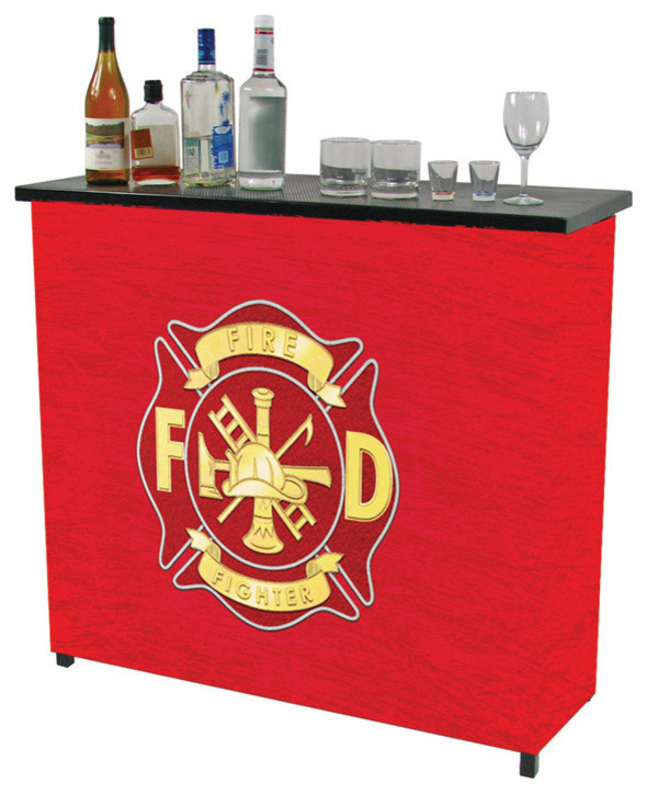 Fire Fighter Metal 2 Shelf Portable Bar w/ Carrying Case