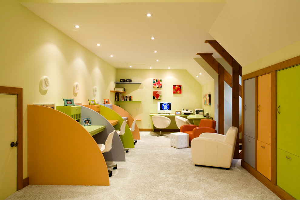 This is an example of a contemporary kids' playroom in Vancouver.