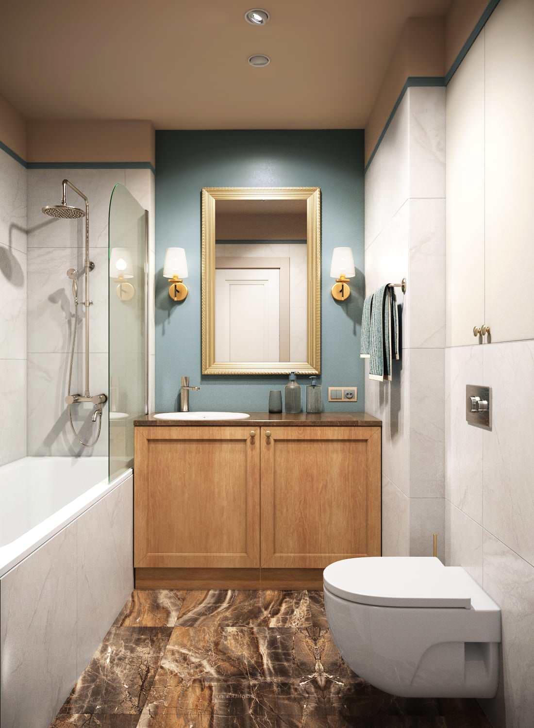 Квартира в голубых оттенках