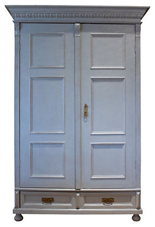 Armoire Gray Painted Gray Armoire traditional-armoires-and-wardrobes