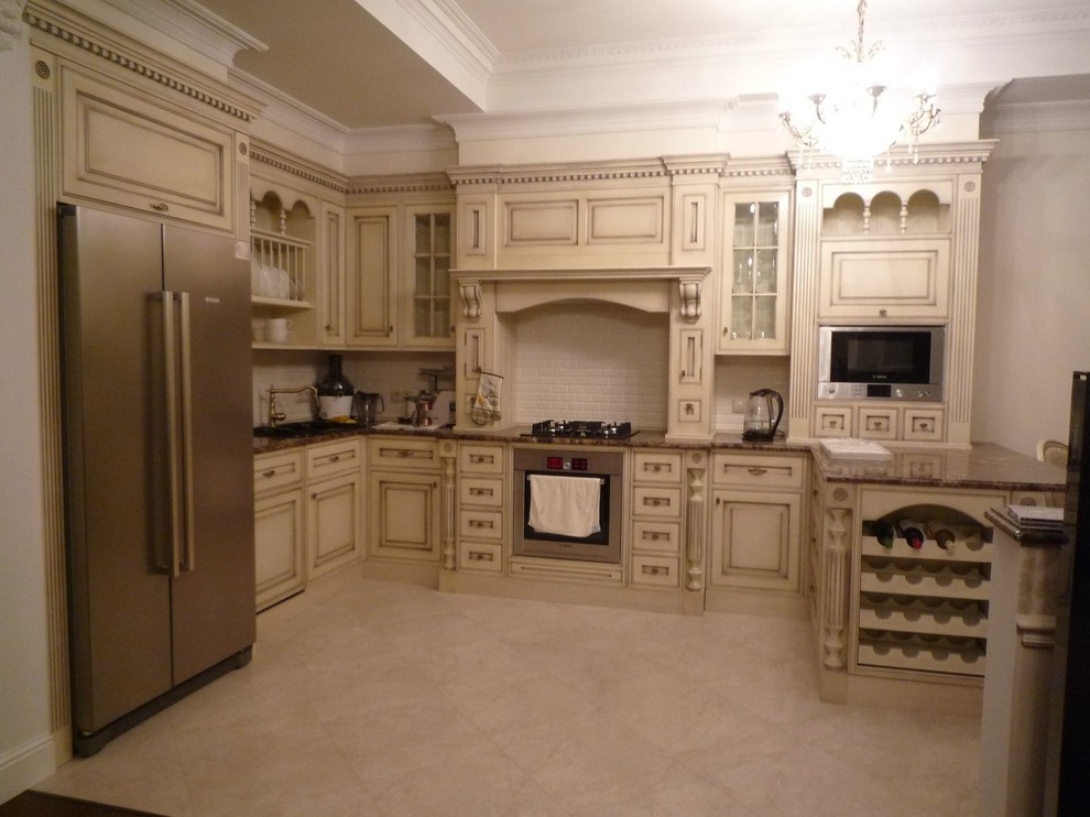 Кухня, МДФ, эмаль, патина, лак