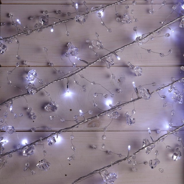 White Beaded Garland String Lights