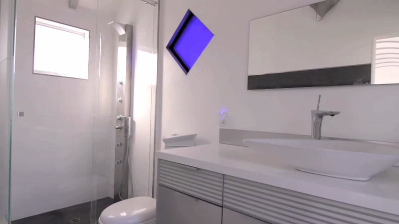 Design ideas for a contemporary bathroom in San Diego.