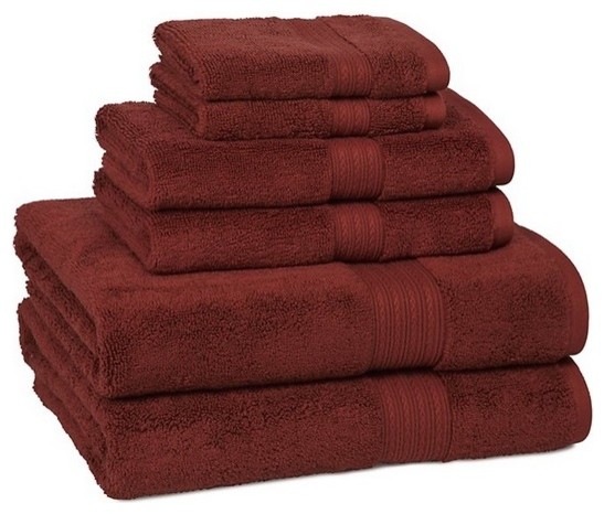 100% Egyptian Cotton Bath Towels | Garnet, Tub Mat