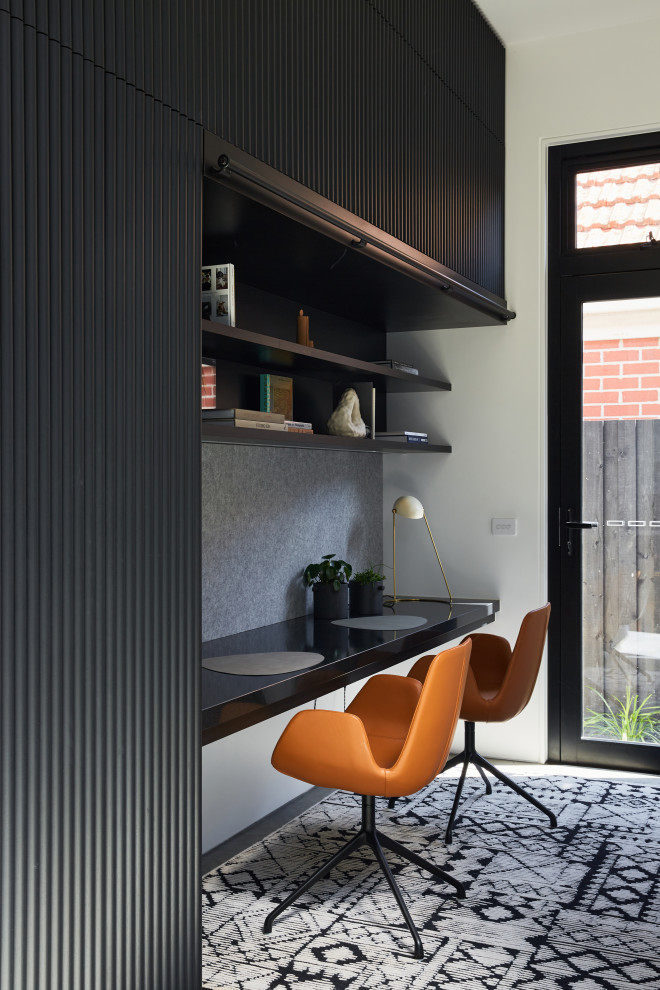 Inspiration for a contemporary home office in Melbourne.