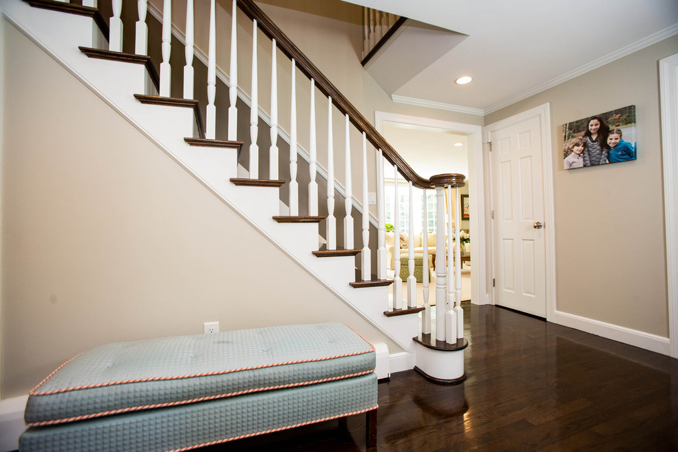 Photo of a transitional staircase in Boston.