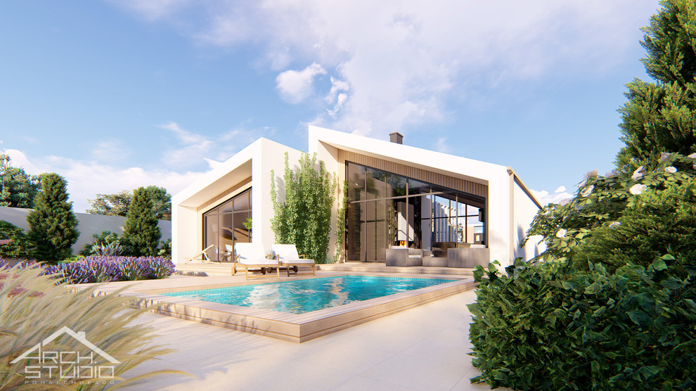 Проект дома с ландшафтным дизайном участка в Севастополе