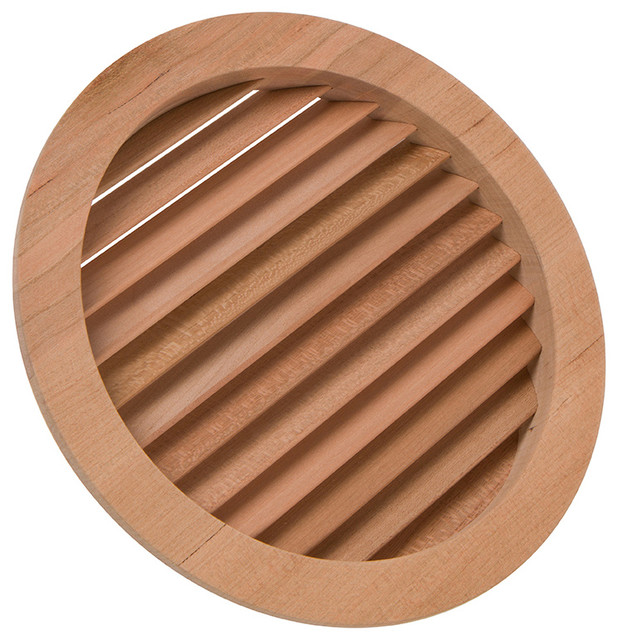 515/16" Round Wood Air Vent Grille Transitional Registers Grilles