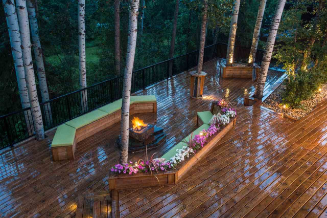 Brown Pressure Treated Decl contemporary-terrace
