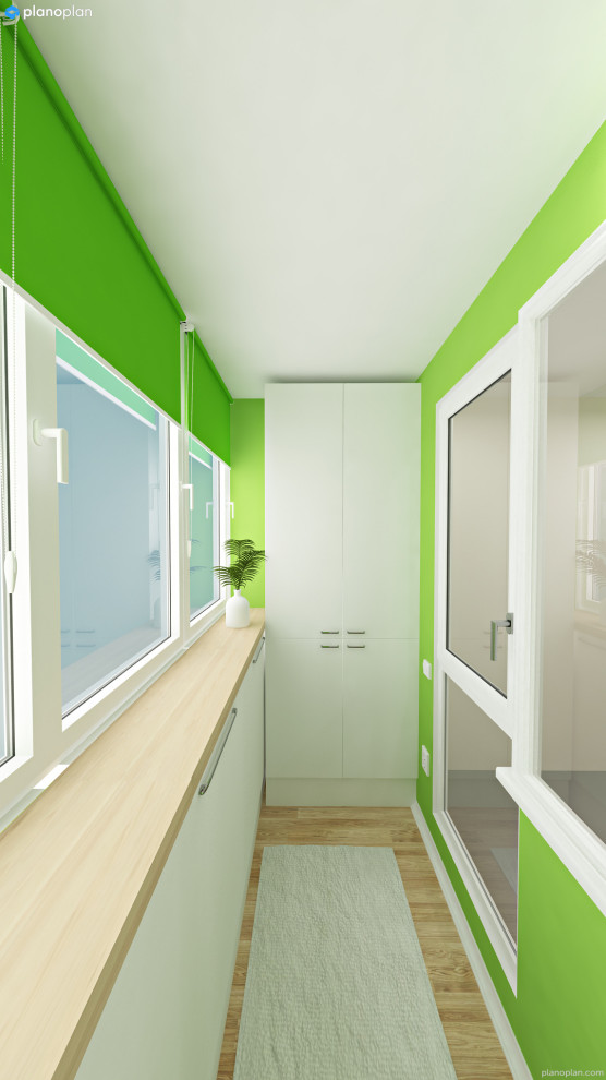 Лоджия в двух стилях