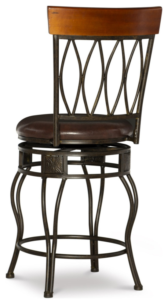 4Oval Back Counter Stool 24" Transitional Bar Stools And Counter