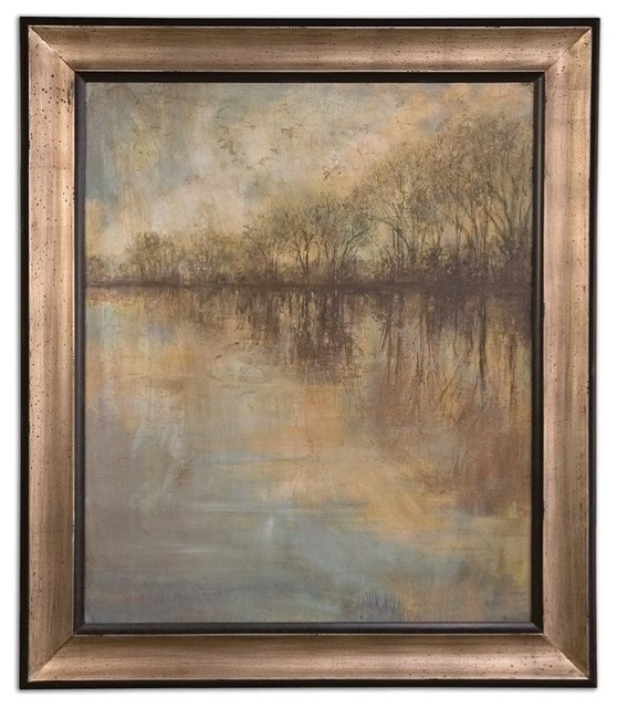 "Winter Glow" Framed Art Transitional Paintings by Homesquare