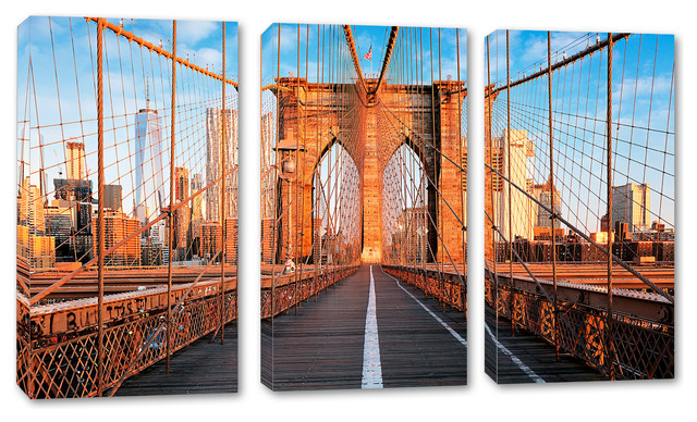 SC009 Brooklyn Bridge New York Landscape Canvas Wall Art Large Picture Prints 