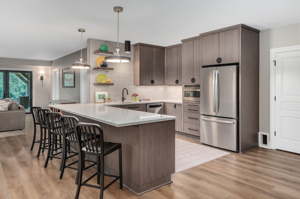 Example of a transitional kitchen design in Raleigh