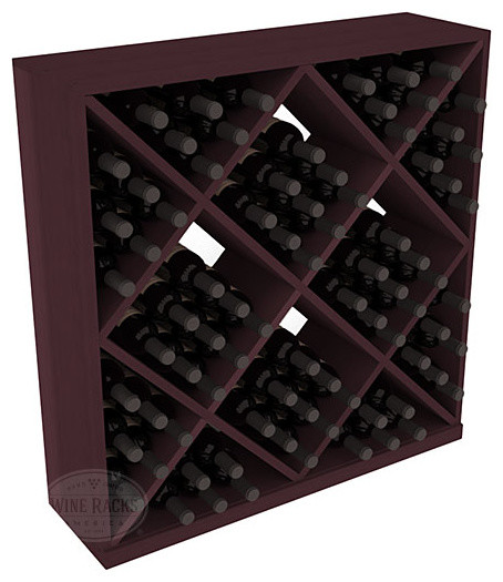 Solid Diamond Storage Cube, Redwood, Burgundy