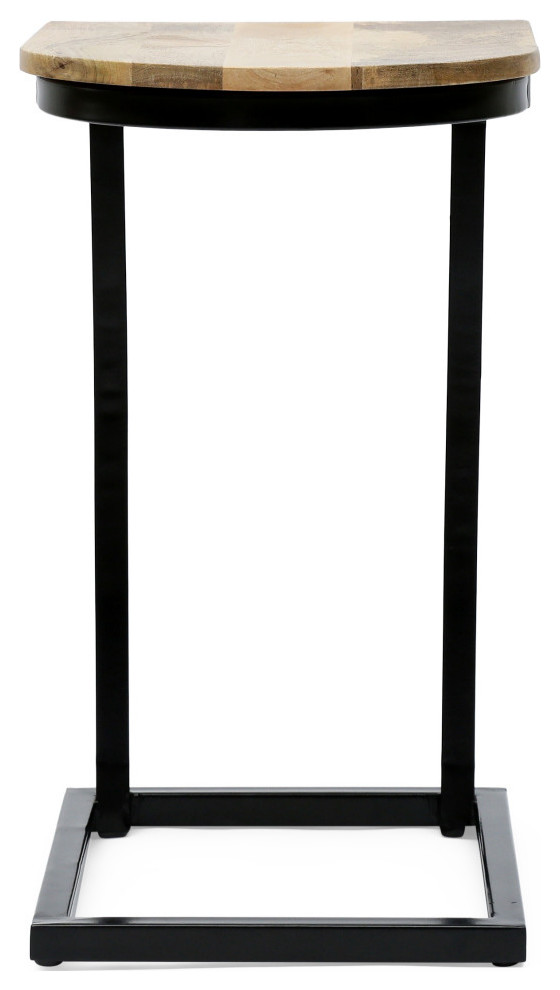 Maya Bay Mango Wood End Table Industrial Side Tables And End Tables