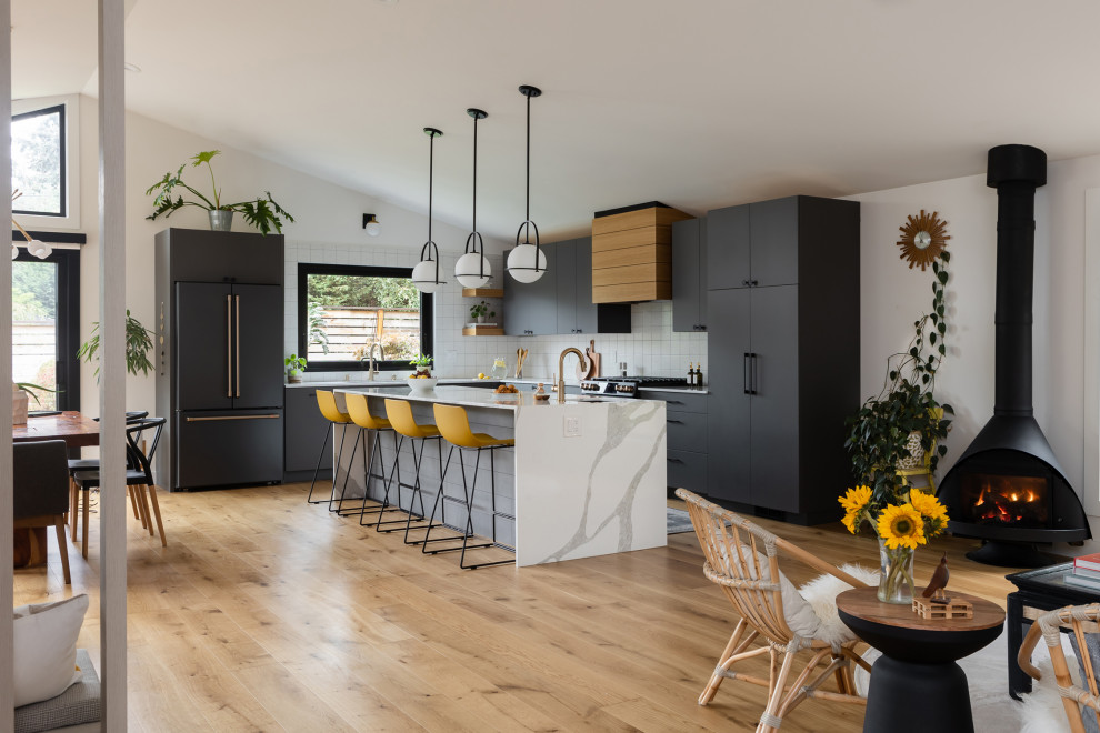 Enatai Rambler Remodel + Addition - Midcentury - Kitchen - Seattle - by ...