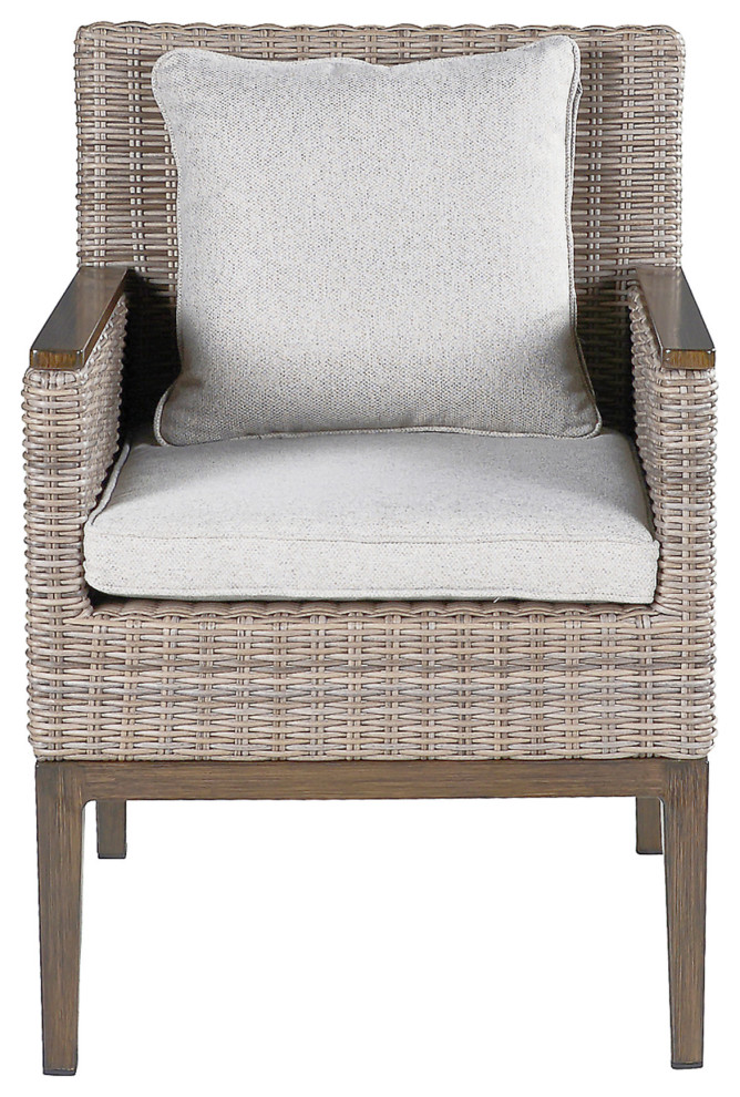 Marina Patio Arm Chair, Set of 2 Tropical Outdoor Dining Chairs by Steve Silver Houzz