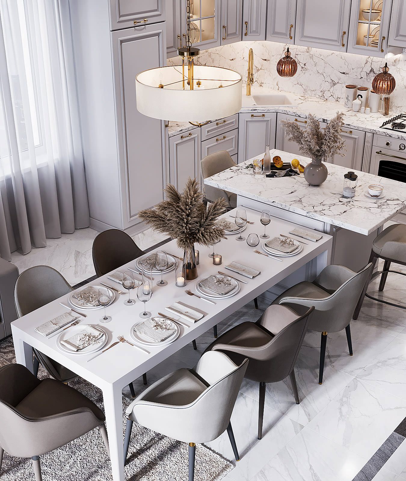 Проект интерьера частного дома, г. Ростов-на-Дону, площадью 120 кв.м.