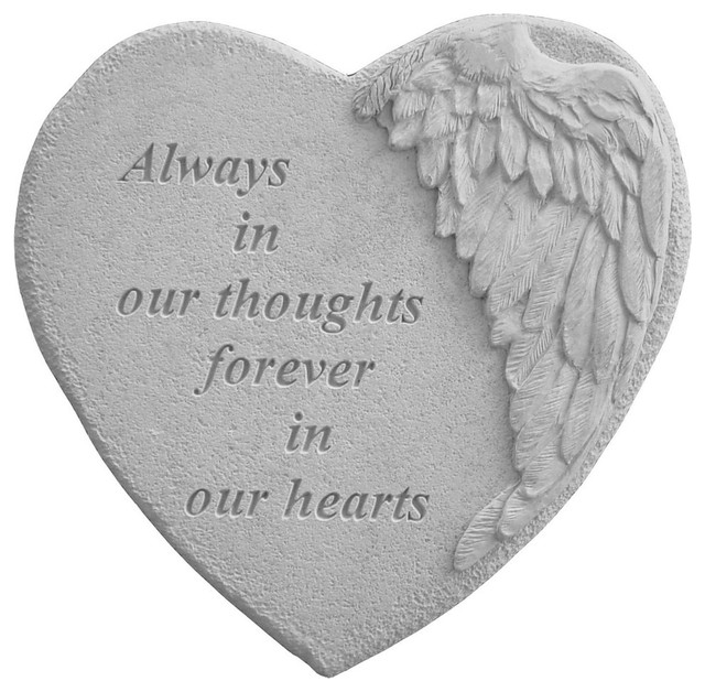 Winged Heart Stone, "Always in Our Thoughts"
