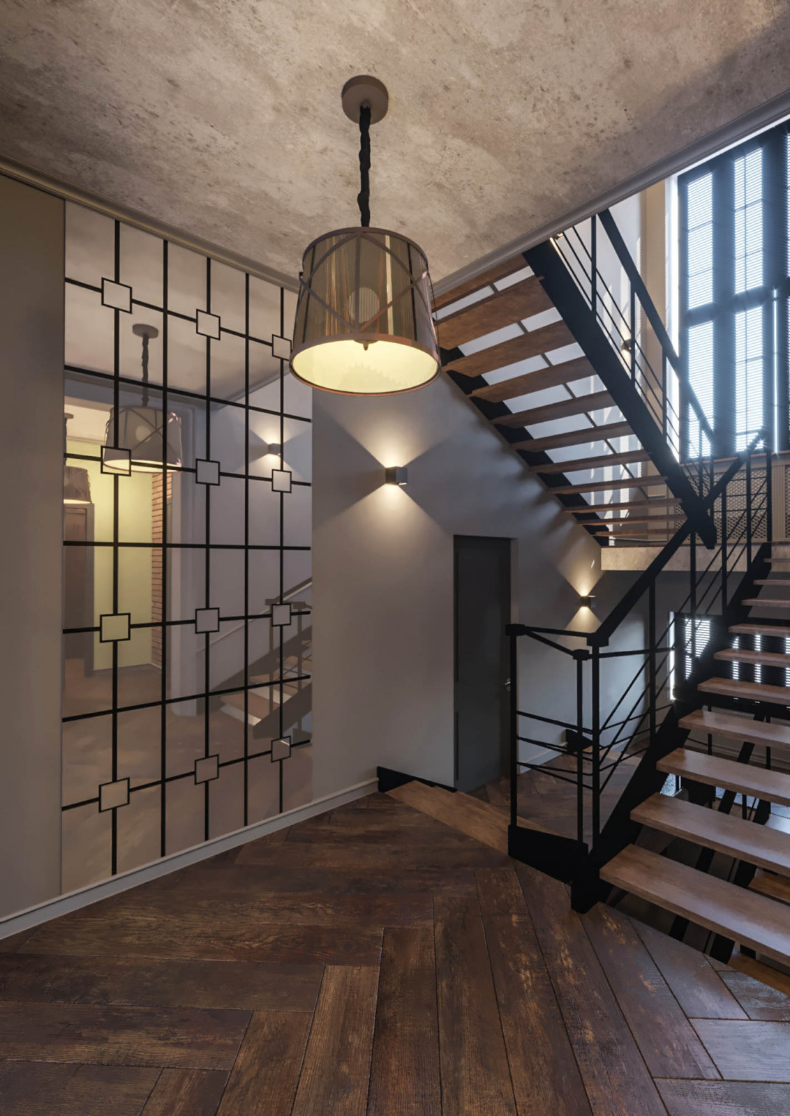 Прихожая с лестничным холлом