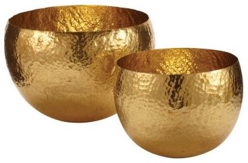 Gold Hammered Brass Bowls