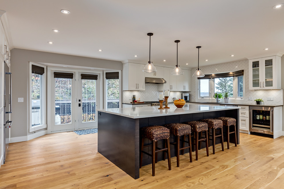 Inspiration for a transitional kitchen remodel in Calgary
