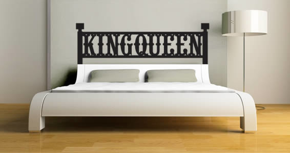 King And Queen Headboard Wall Decal Traditional Decals King And Queen Headboard Wall Decal