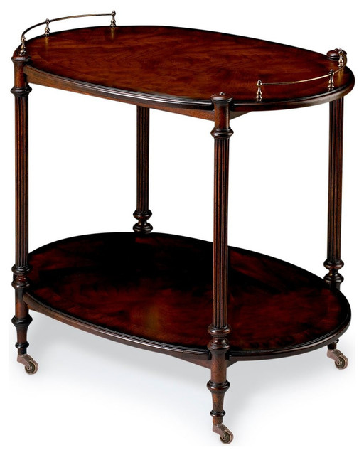 Butler Plantation Cherry Bar Cart Tea Server Traditional Bar