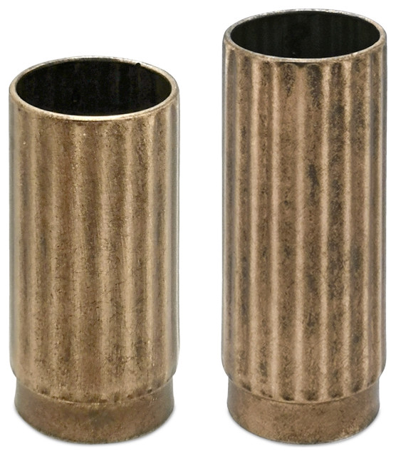 Vase, 2-Piece Set, 9.25"H & 11"H Iron